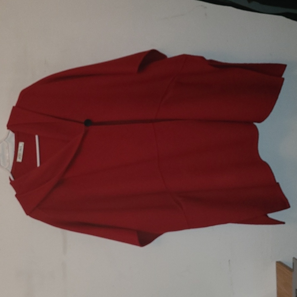 YEDINA Cashmere Red Cape Style Jacket